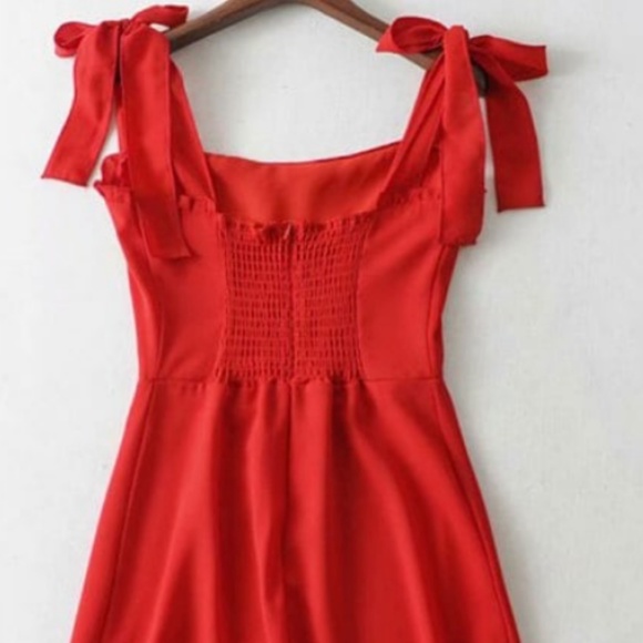 Zaful Red Ruffle Dress - Picture 2 of 3